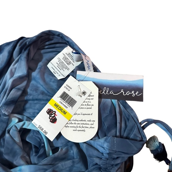 Isabella Rose NWT Blue Tye Dye High Waisted Bikini Size S/M - Picture 4 of 7